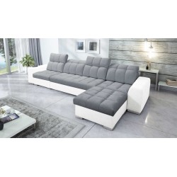 Prisma XII Corner Sofa with Sleeping Function | Luxury Furniture with USB Port | Velvet | Pet Friendly, Terra 92 + Eco Leather