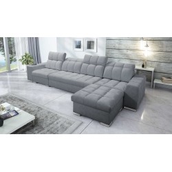 Prisma XII Corner Sofa with Sleeping Function | Luxury Furniture with USB Port | Velvet | Pet Friendly, Terra 92