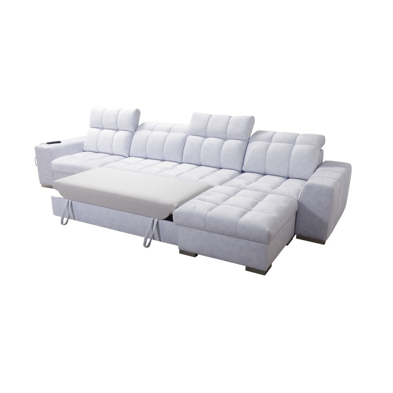 Esquina Prisma XII con función de cama | Mueble de Lujo con Puerto USB | Terciopelo | Apto para mascotas, Terra 92