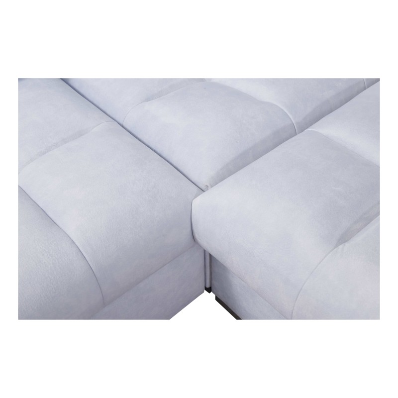 Prisma XII Corner Sofa with Sleeping Function | Luxury Furniture with USB Port | Velvet | Pet Friendly, Terra 96 + Eco-leather