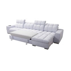 Esquina Prisma XII con función de cama | Mueble de lujo con puerto USB | Terciopelo | Apto para mascotas, Terra 96