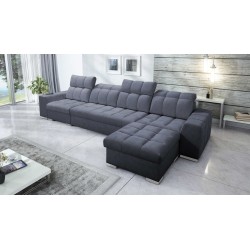 Prisma XII Sectional Sofa with Sleeper Function | Luxury Furniture with USB Port | Velvet | Pet Friendly, Terra 96