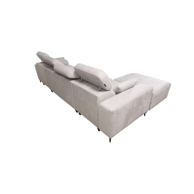 Esquinero Verona XII con función para dormir de terciopelo, Vena 9 - Mueble práctico y elegante para tu sala de estar
