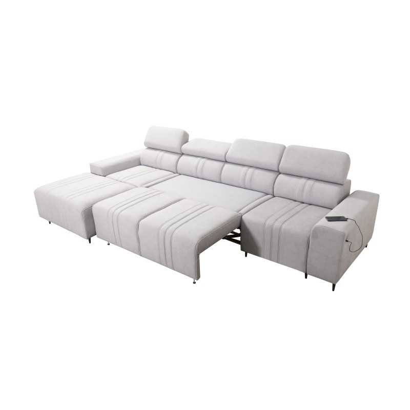 Verona XII Corner Sofa Bed with Velvet, Vena 9 - A Practical and Elegant Piece of Furniture for Your Living Room