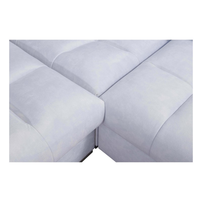 Sofá Esquinero Prisma XII con función de cama | Mueble de Lujo con Puerto USB | Terciopelo | Apto para Mascotas, Terra 06 + Cuer