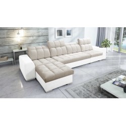 Esquina Prisma XII con función para dormir | Mueble de lujo con puerto USB | Terciopelo | Apto para mascotas, Terra 13 + Ecoskin