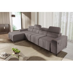 Verona XII Corner Sofa with Sleeping Function Velvet, Vena 8 - A Practical and Elegant Piece of Furniture for Your Living Room