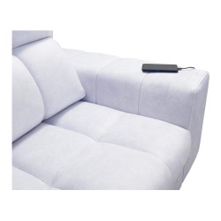 Prisma XII Corner Sofa with Sleeping Function | Luxury Furniture with USB Port | Velvet | Pet Friendly, Terra 96 + Eco-leather