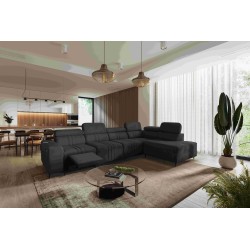 Ecksofa Verona XI Mix mit Schlaffunktion in Velours, Vena 20 - Komfort und Eleganz