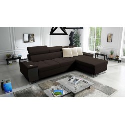 Orbix I Maxi corner sofa with a sleeping function, USB port, and bedding storage
