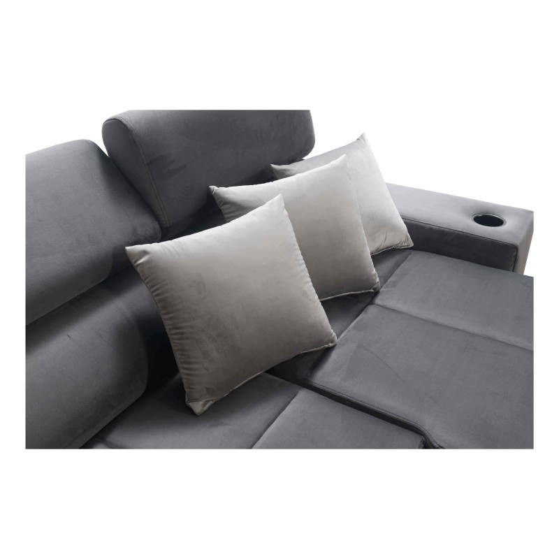 Orbix I Maxi corner sofa with a sleeping function, USB port, and bedding storage