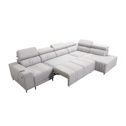 Verona XI Mix Corner Sofa with Sleeping Function in Velvet, Vena 14 - Comfort and Elegance