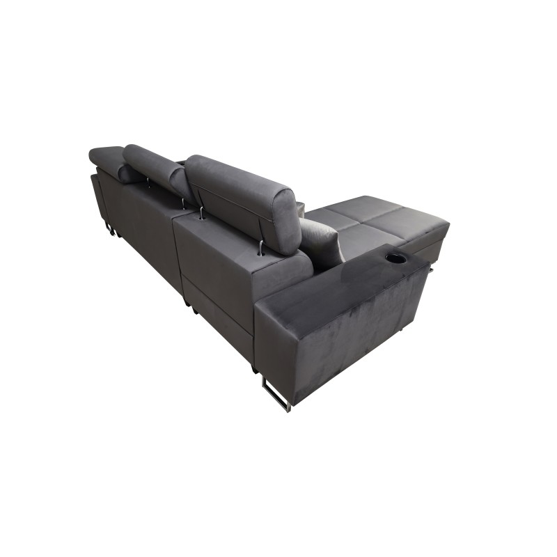 starkMeta Titel:/stark Ecksofa Orbix I Mini mit Schlaffunktion, verstellbaren Kopfstützen, USB-Anschluss.