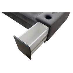 starkMeta Titel:/stark Ecksofa Orbix I Mini mit Schlaffunktion, verstellbaren Kopfstützen, USB-Anschluss.