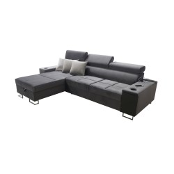 **Meta Title:** Orbix I Mini Corner Sofa with Sleeping Function, Adjustable Headrests, USB Port.
