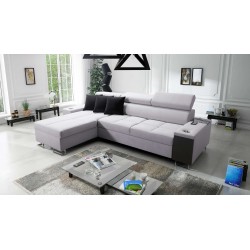 Ecksofa Orbix I Maxi mit Schlaffunktion, USB-Anschluss und Bettkasten