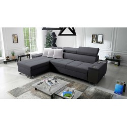 Ecksofa Orbix I Maxi mit Schlaffunktion, USB-Anschluss und Bettkasten