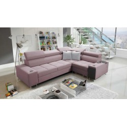 Orbix II corner sofa with sleeping function, adjustable headrests, and USB port - Weave, Sawana 61