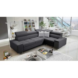 Esquina Orbix II con función para dormir, reposacabezas ajustables y puerto USB - Tejido, Sawana 96