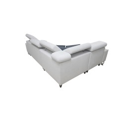 Ecksofa Orbix II mit Schlaffunktion, verstellbaren Kopfstützen und USB-Anschluss - Gewebe, Sawana 26