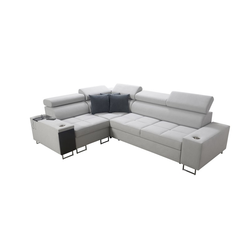 Orbix II corner sofa with sleeping function, adjustable headrests, and USB port - Weave, Sawana 61