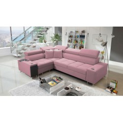 Orbix II sectional sofa with a sleeping function, adjustable headrests, and USB port - Velvet, Ultario Velvet 2955