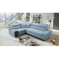 Orbix II sectional sofa with a sleeping function, adjustable headrests, and USB port - Velvet, Ultario Velvet 2960