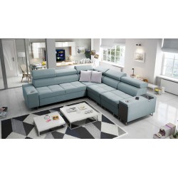Orbix III corner sofa with sleeping function, adjustable headrests, and USB port - Spacious and comfortable