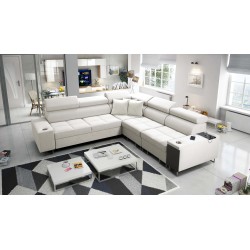 Orbix III corner sofa with sleeping function, adjustable headrests, and USB port - Spacious and comfortable