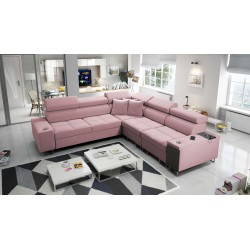 Ecksofa Orbix III mit Schlaffunktion, verstellbaren Kopfstützen und USB-Anschluss - Geräumig und bequem