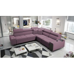 Ecksofa Orbix III mit Schlaffunktion, verstellbaren Kopfstützen und USB-Anschluss - Geräumig und bequem