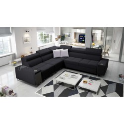 Ecksofa Orbix III mit Schlaffunktion, verstellbaren Kopfstützen und USB-Anschluss - Geräumig und bequem