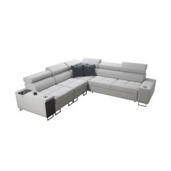 Ecksofa Orbix III mit Schlaffunktion, verstellbaren Kopfstützen und USB-Anschluss - Geräumig und bequem