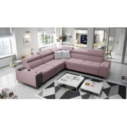 Orbix III corner sofa with sleeping function, adjustable headrests, and USB port - Spacious and comfortable