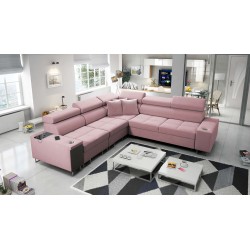 Ecksofa Orbix III mit Schlaffunktion, verstellbaren Kopfstützen und USB-Anschluss - Geräumig und bequem