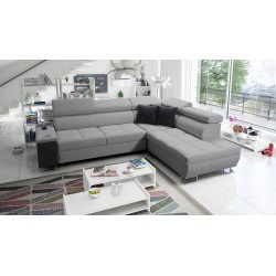 Rincón Orbix VII con función de cama en tela Plecionka, Sawana 21 - ¡elegancia y funcionalidad en uno!