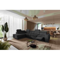 Verona XI Mix Corner Sofa with Sleeping Function in Velvet, Vena 20 - Comfort and Elegance