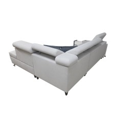 Esquina Orbix VII con función de cama en tela Velvet, Ultario Velvet 2960 - ¡elegancia y funcionalidad en uno!