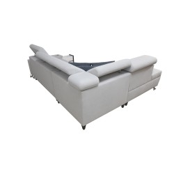 El sofá esquinero Orbix VII con función de cama en tela de terciopelo, Ultario Velvet 2978: ¡elegancia y funcionalidad en uno!