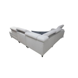 Ecksofa Orbix IX mit Schlaffunktion, verstellbaren Kopfstützen, USB-Port - Flechtwerk, Sawana 14
