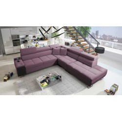 Esquina Orbix IX con función de cama, reposacabezas ajustables, puerto USB - Terciopelo, Ultario Velvet 2961