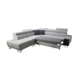 Narożnik Orbix IX z funkcją spania, regulowane zagłówki, port USB - Velvet, Ultario Velvet 2955