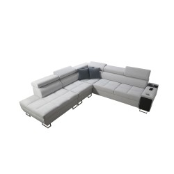 Ecksofa Orbix IX mit Schlaffunktion, verstellbaren Kopfstützen, USB-Anschluss - Velvet, Ultario Velvet 2961