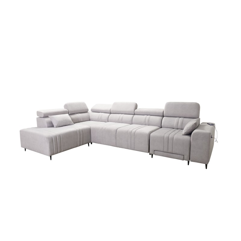 Verona XI Mix Ecksofa mit Schlaffunktion in Velours, Vena 9 - Komfort und Eleganz