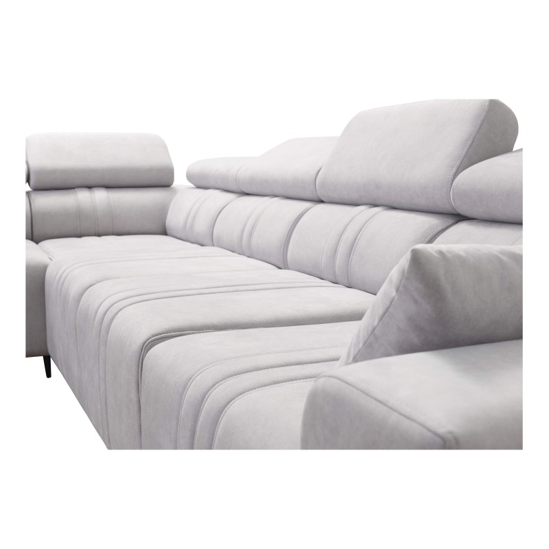 Verona XI Mix Ecksofa mit Schlaffunktion in Velours, Vena 9 - Komfort und Eleganz