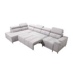 Verona XI Mix Corner Sofa with Sleeping Function in Velvet, Vena 8 - Comfort and Elegance