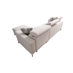 Arco I Maxi Corner Sofa with Velvet, Mono 238: style, functionality, and comfort in one