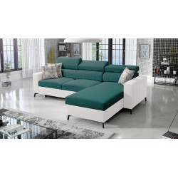 Arco I Maxi Corner Sofa with Velvet, Mono 238 + Eco-leather: style, functionality, and comfort in one