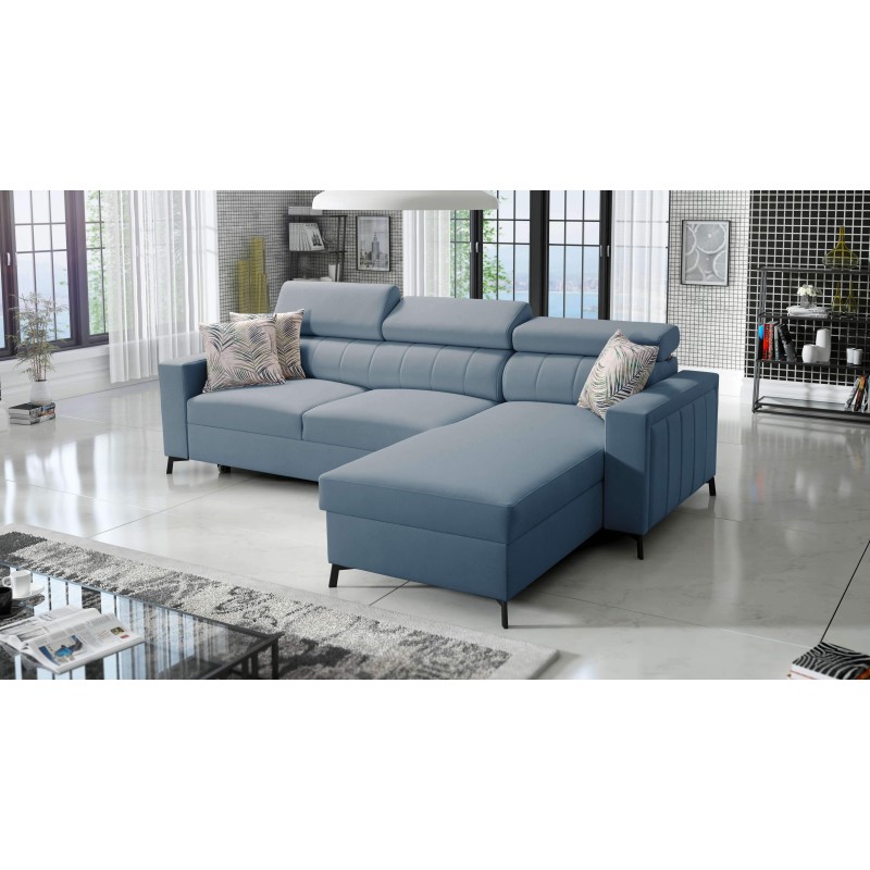 Arco I Maxi Corner Sofa with Velvet, Mono 239: style, functionality, and comfort in one