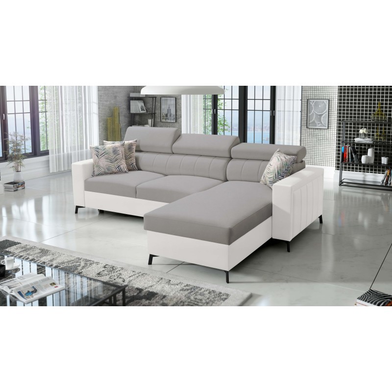 Arco I Maxi Corner Sofa with Velvet, Mono 244 + Eco-leather: style, functionality, and comfort in one